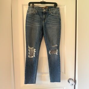 Joes Jeans Women's Distressed Mid rise Skinny Jeans - Blue size 28